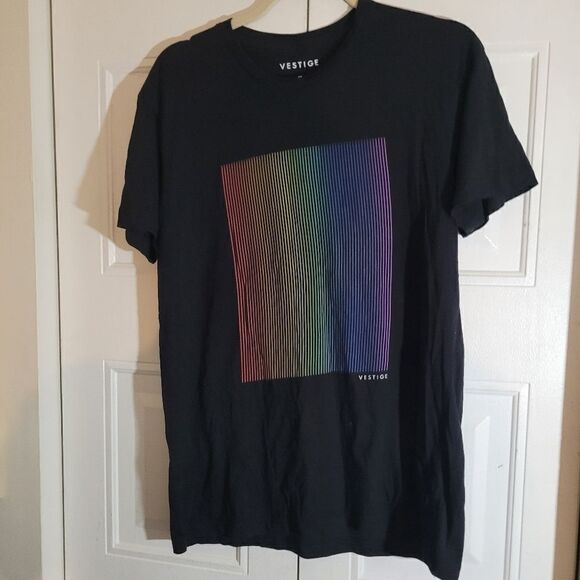 Vestige Rainbow Letters T Shirt Size Medium short sleeve shirt b m - Picture 1 of 7